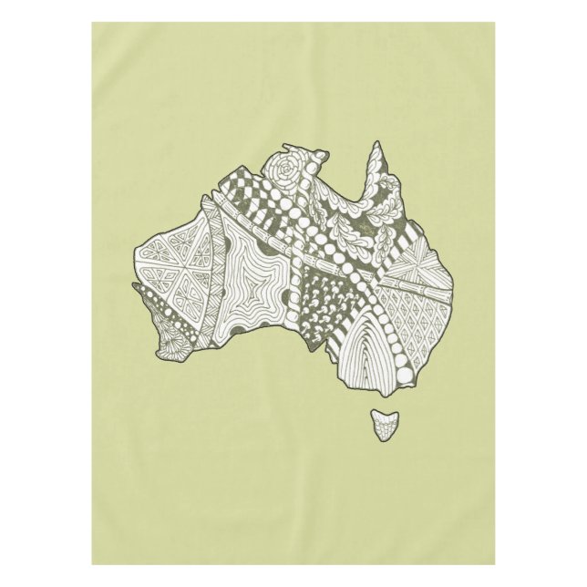 Australian Map Art Tablecloth (Front)