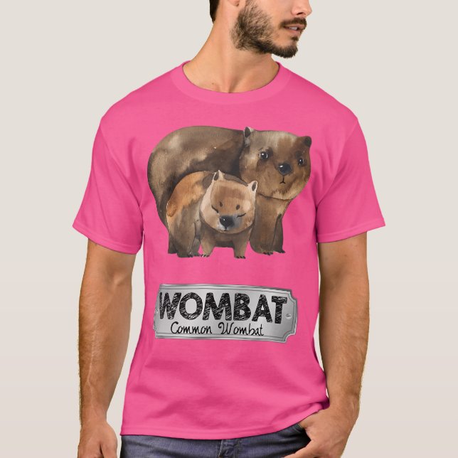 Australian Marsupial Wombat Australia Wildlife T-Shirt (Front)
