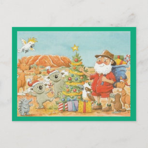 Australian Merry Christmas Holiday Postcard