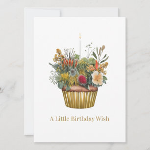 Australian Native Flower Cupcake Birthday Card