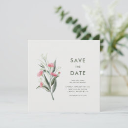 Australian Native Gum Blossom Wedding  Save The Date