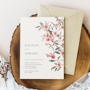 Australian Native Gum Blossom Wildflower Wedding Invitation