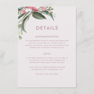 Australian Native Gum Leaf Wedding Invitation