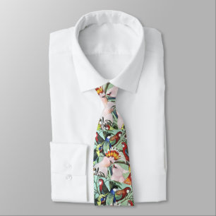 Australian Native Parrots Tie