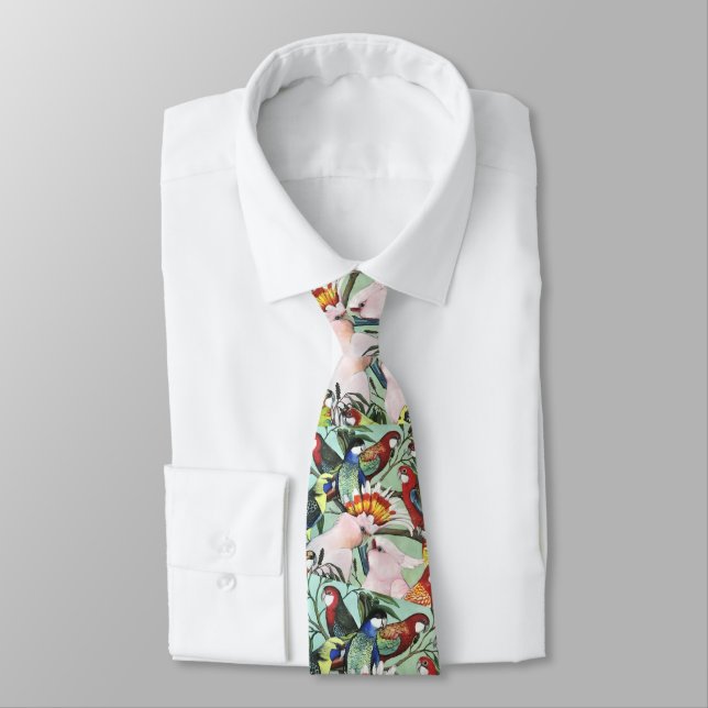 Australian Native Parrots Tie (Tied)