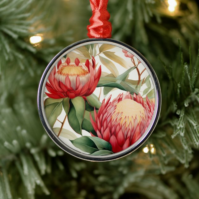 Australian Native Protea Flower II Metal Tree Decoration (Tree)