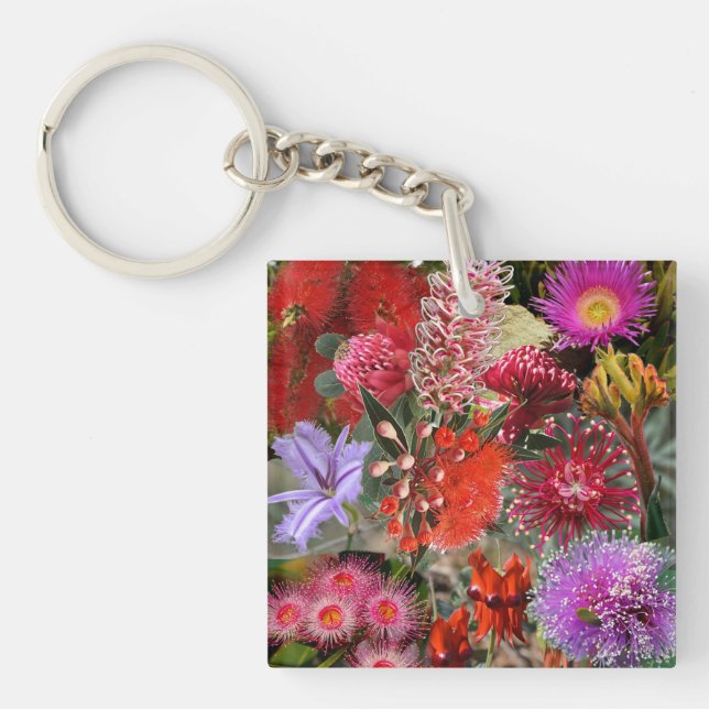 Australian Native Wild Flowers Key Ring (Front)