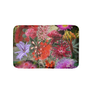 Australian Native Wild Flowers Small Bath Mat