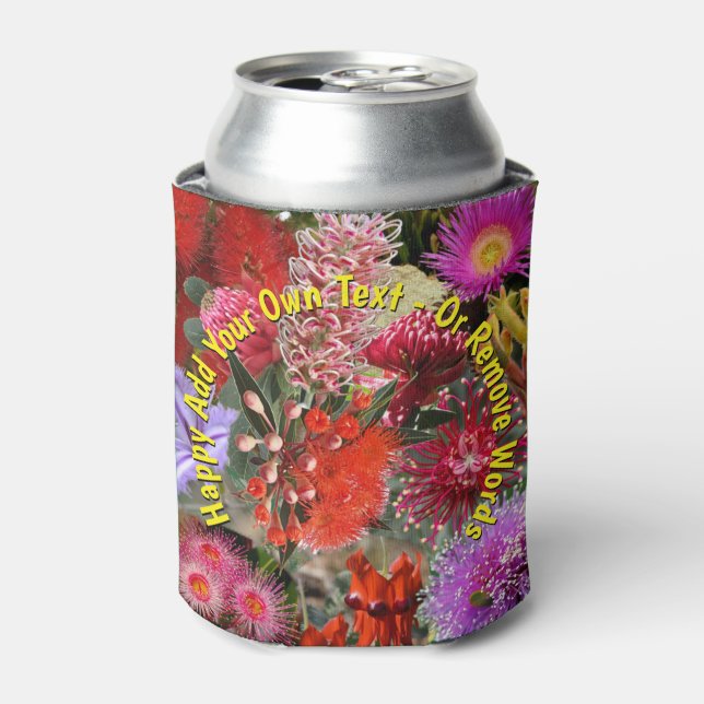 Australian Native Wild Flowers Stubby Holder (Can Front)