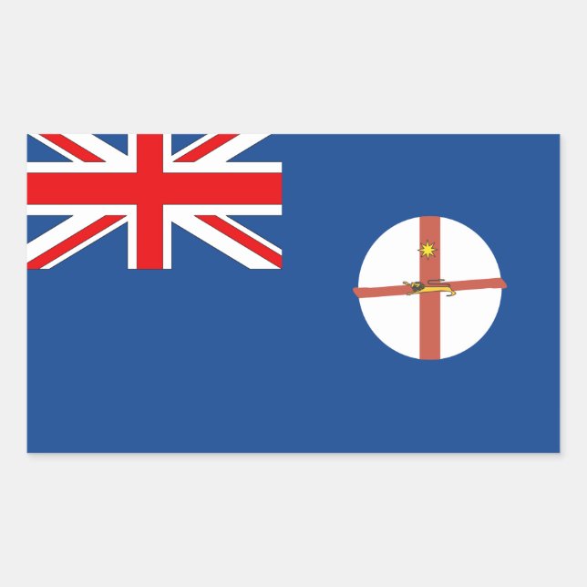 Australian New South Wales Flag Rectangular Sticker (Front)