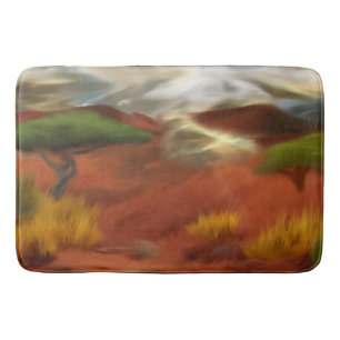 Australian Outback Dawn Abstract Art Bath Mat