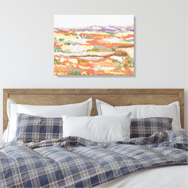 Australian Outback Impressionist landscape Canvas Print (Insitu(Bedroom))