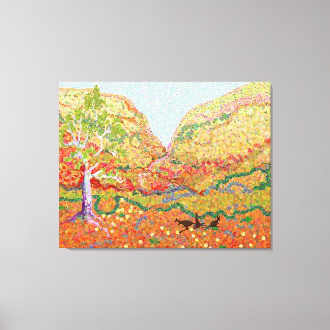 Australian Outback impressionist landscape Canvas Print (Front)