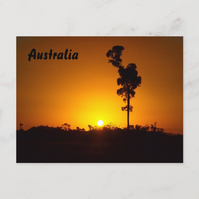 Australian outback sunset postcard (Front)