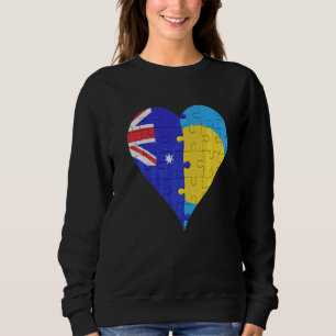 Australian Palauan Flag Heart Sweatshirt