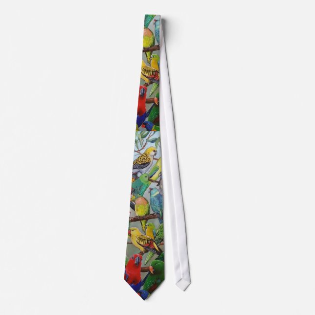 Australian Parakeets Men's Tie (Front)