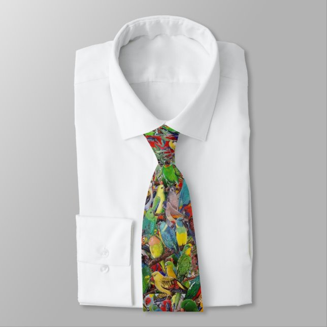 Australian Parakeets Tie (Tied)