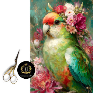 Australian Parrot Native Floral Crown Decoupage Tissue Paper