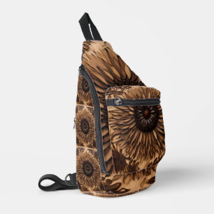 Australian Petals: Banksia Flower Wood Print Sling Bag