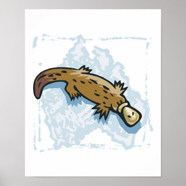 australian platypus design poster (Front)
