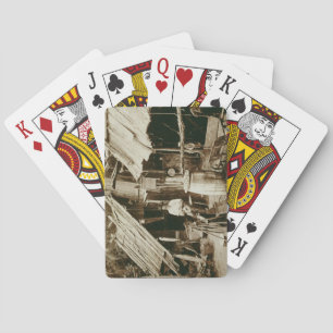 Australian prospector, c.1880s (sepia photo) playing cards