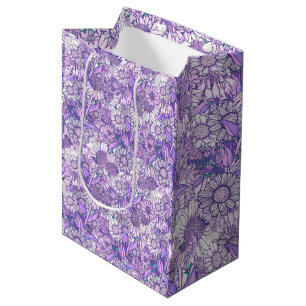 Australian Purple Wildflower Garden Medium Gift Bag