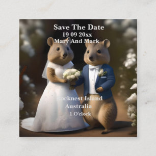 Australian Quokka Marry Me, Save The Date Enclosure Card