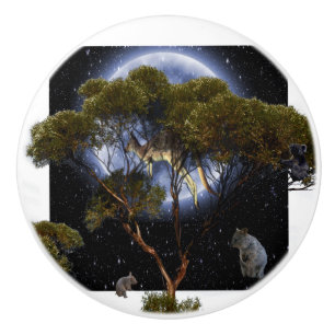 Australian Quokka Out Of Bounds Design, Ceramic Knob