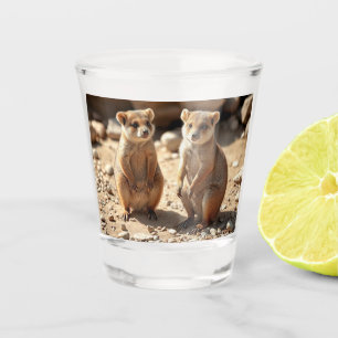 Australian Quokka Twins, Shot Glass