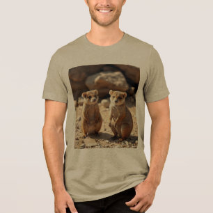Australian Quokka Twins, Tri-Blend Shirt