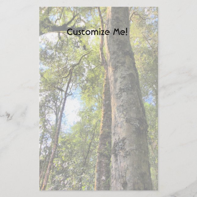 Australian Rainforest Eucalyptus Gum Trees Stationery (Front)
