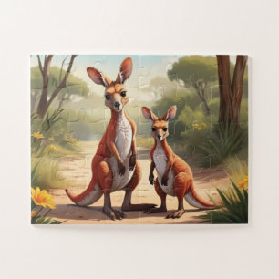 Australian Red Kangaroos Jigsaw Puzzle