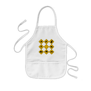 Australian road signs kids apron