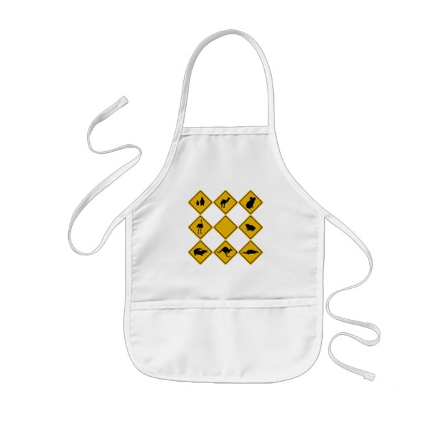 Australian road signs kids apron (Front)