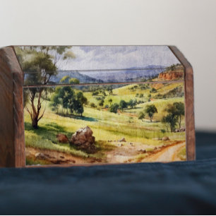Australian Road Winds into Valley Decoupage Tissue Paper