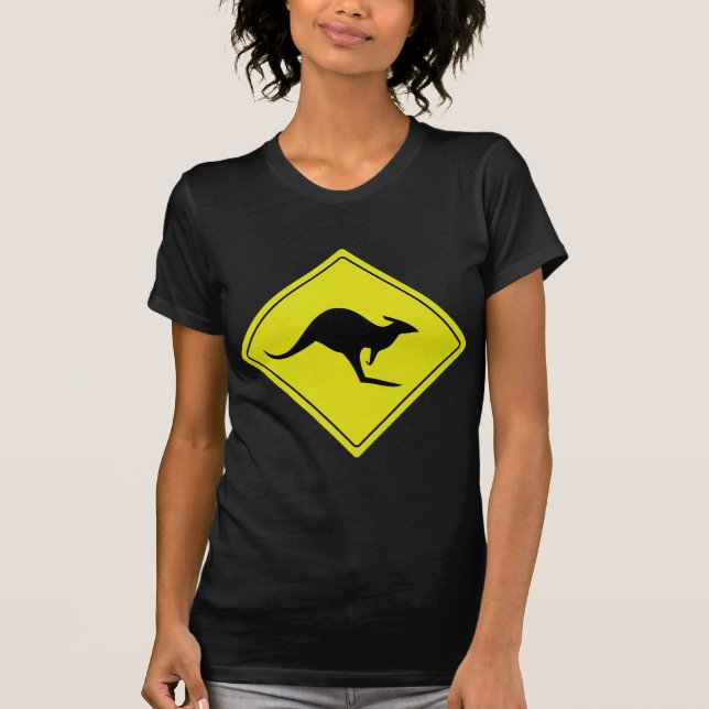 australian roadsign kangaroo australia T-Shirt (Front)