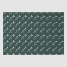 Australian Salmon Fish in Aqua on Racing Green