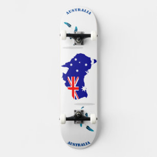 Australian semi shaped vector Flag image Skateboard