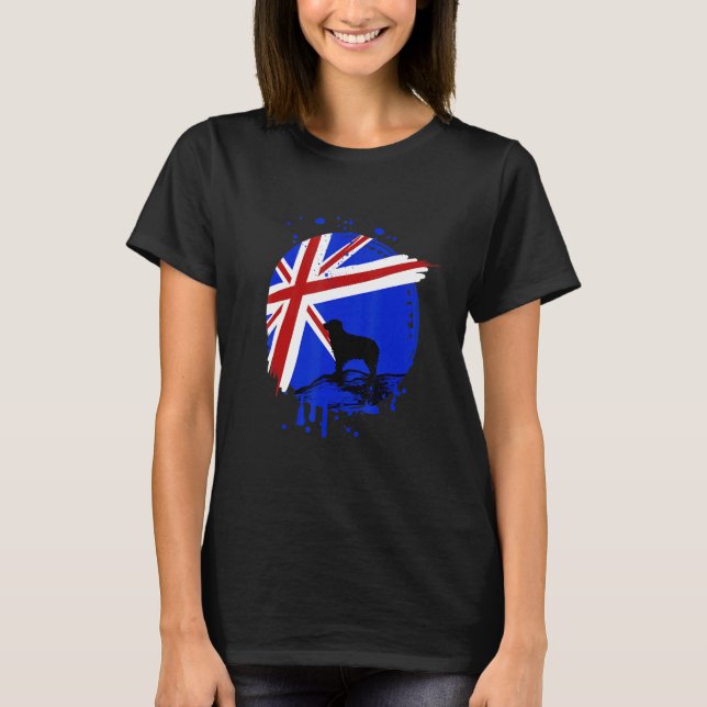 Australian Shepard Dog Flag T-Shirt (Front)