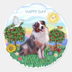 Australian Shepherd 1 Classic Round Sticker