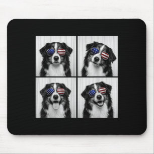 Australian Shepherd 4th Of July Aamerican Flag Dog Mouse Pad