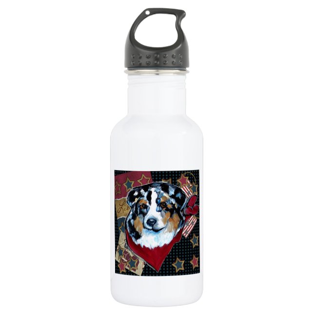 AUSTRALIAN SHEPHERD 532 ML WATER BOTTLE (Front)