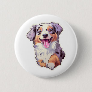 Australian Shepherd    6 Cm Round Badge