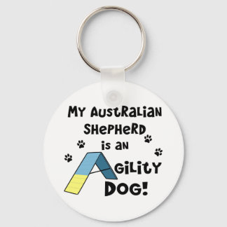 Australian Shepherd Agility Dog Keychain