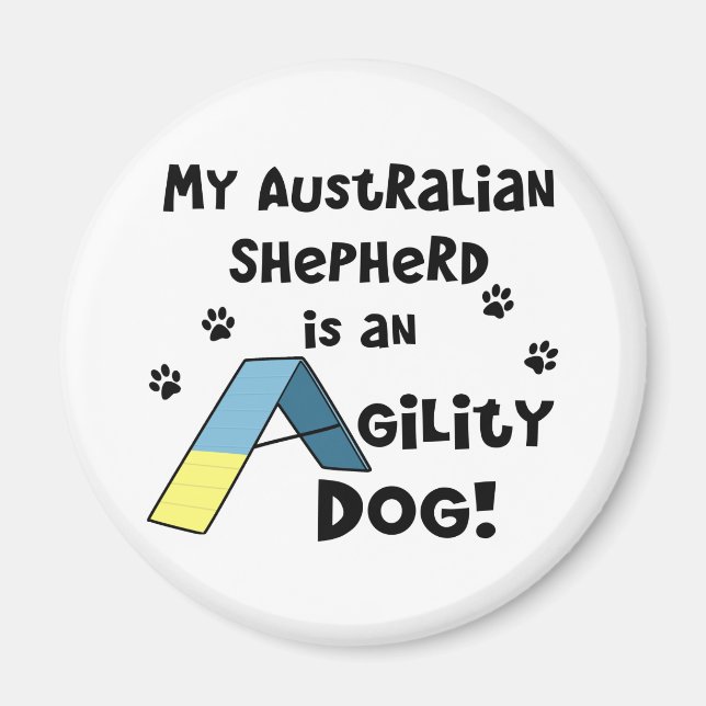Australian Shepherd Agility Dog Magnet (Front)