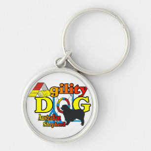 Australian Shepherd Agility Key Ring