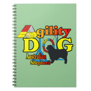 Australian Shepherd Agility Spiral Notebook