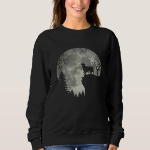 Australian Shepherd And Moon Halloween Sweatshirt
