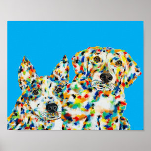 Australian Shepherd and Plott Hound Poster