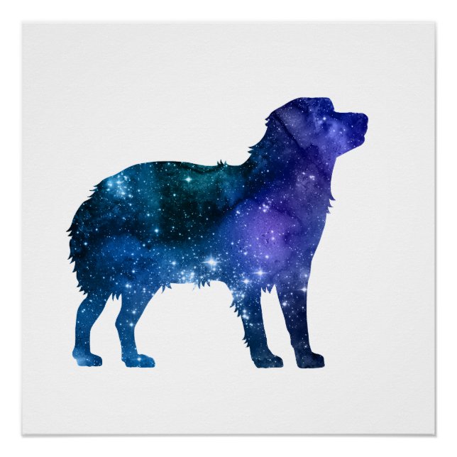Australian Shepherd Art Aussie Dog Poster (Front)